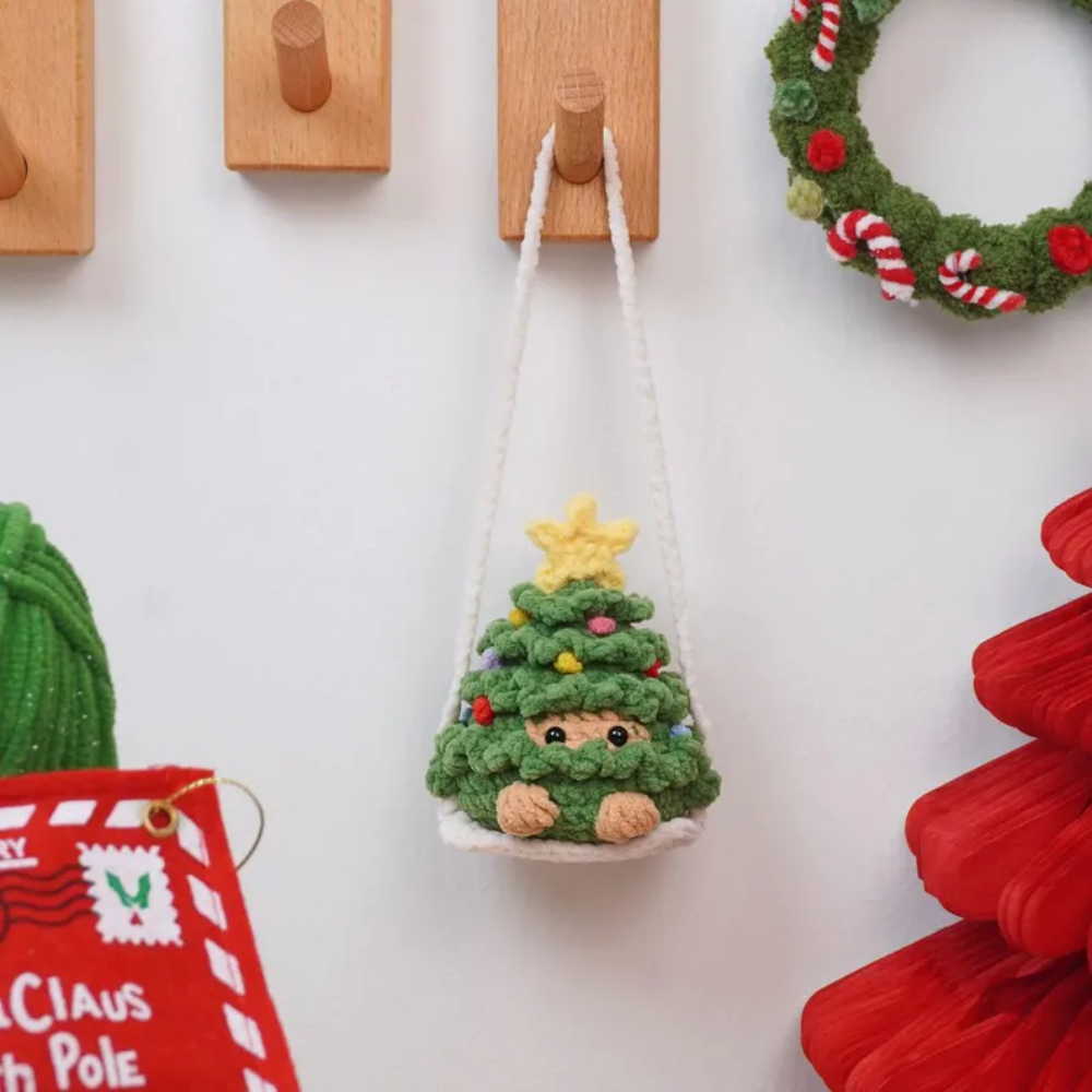 Swinging Holiday Squad Crochet Patterns, Christmas Car Hanging Crochet Pattern