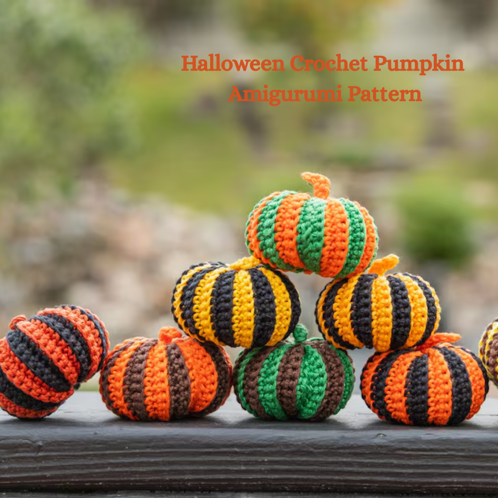 Crochet pattern pumpkin - Halloween crochet pumpkin amigurumi pattern