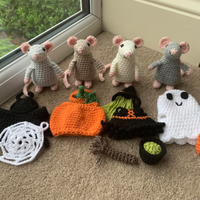 Halloween Mousefits - Spider, Pumpkin, Witch & Ghost Crochet Pattern