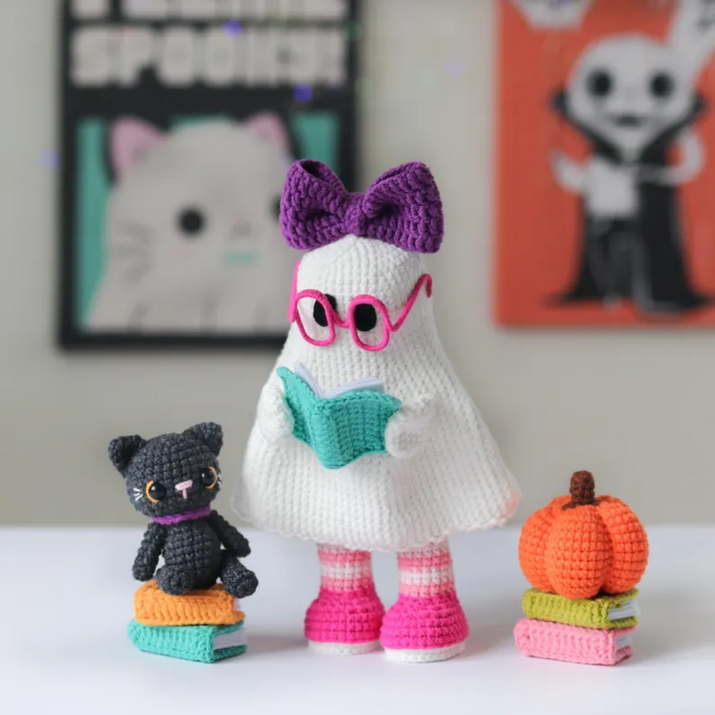 Halloween Ghost Crochet Pattern PDF – 4 in 1 Spooky Amigurumi Tutorial