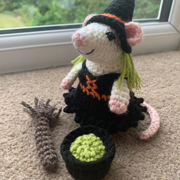 Halloween Mousefits - Spider, Pumpkin, Witch & Ghost Crochet Pattern