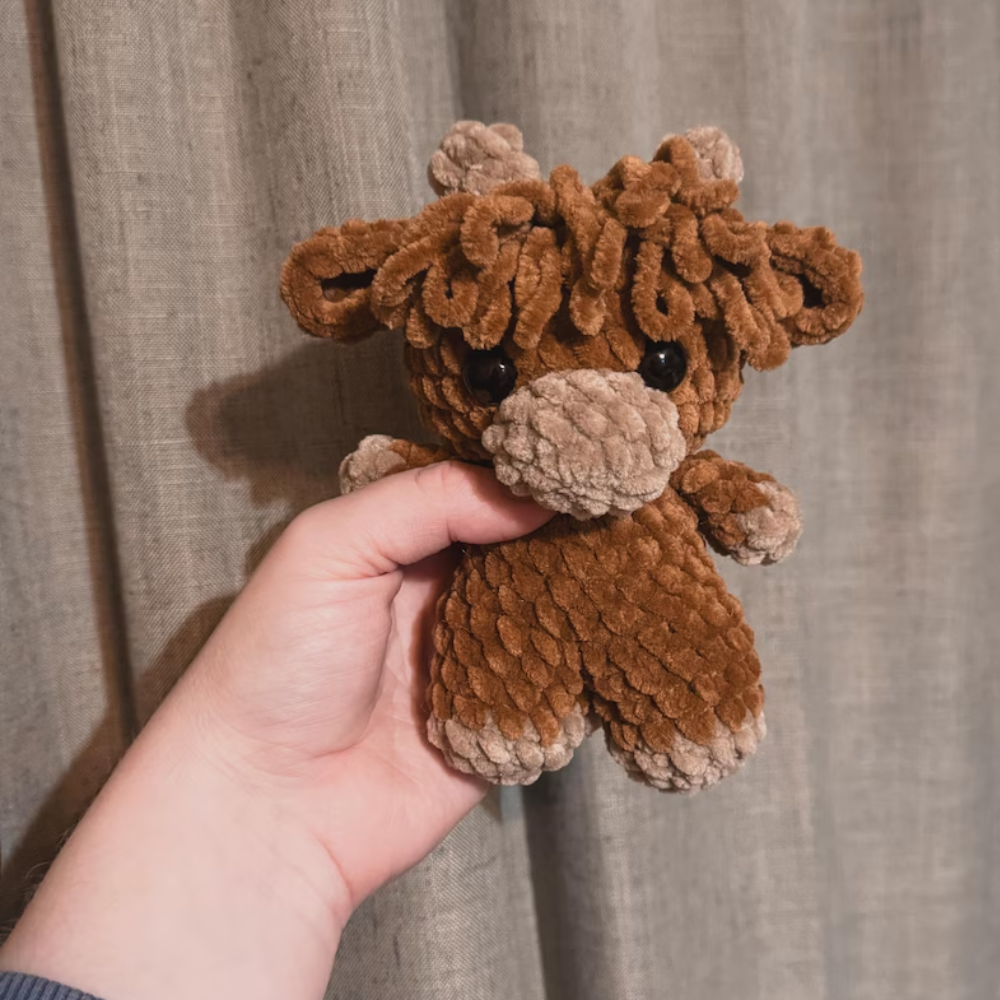 Baby cows TRIO pattern- baby longhorn, baby cow, baby highland