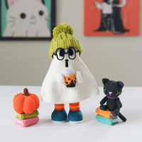 Halloween Ghost Crochet Pattern PDF – 4 in 1 Spooky Amigurumi Tutorial