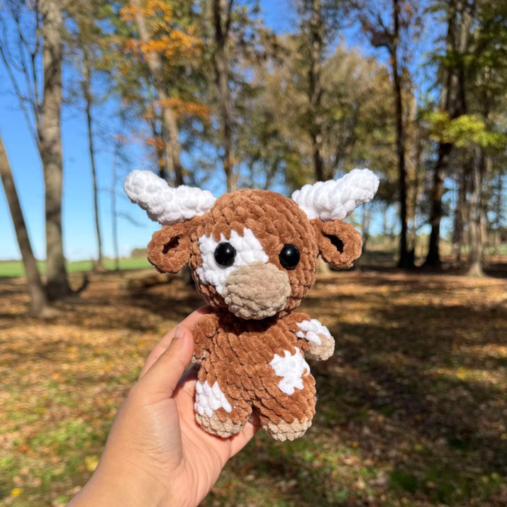 Baby cows TRIO pattern- baby longhorn, baby cow, baby highland