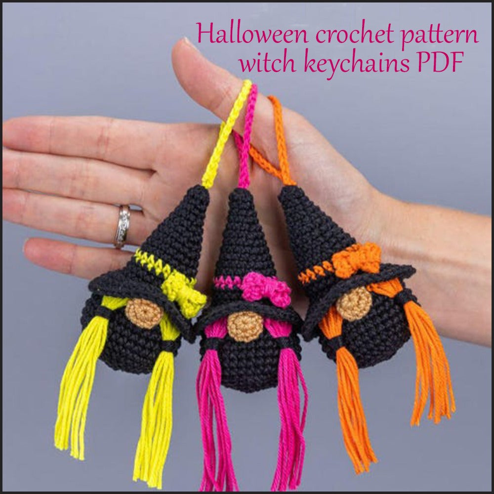 Crochet Pattern - Halloween gnome witch amigurumi pattern