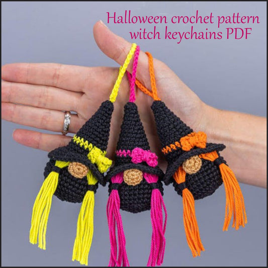 Crochet Pattern - Halloween gnome witch amigurumi pattern